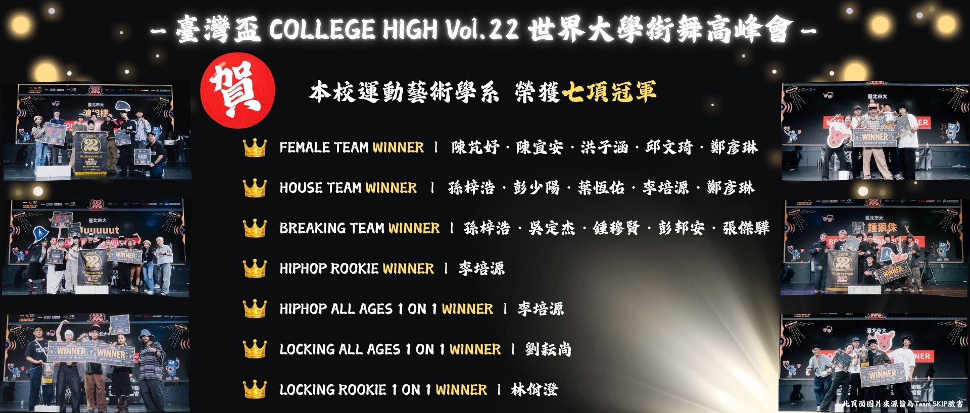 — 臺灣盃 COLLEGE HIGH Vol.22 世界大學街舞高峰會 —